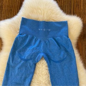 NVGTN Contour Seamless Leggings Ocean Blue Size Small